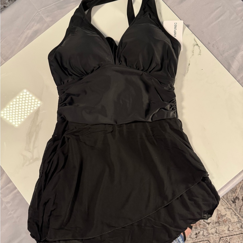 Black Women's One Piece Swimsuit